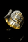Bague Bague en or trois couleurs et diamants 58 Facettes