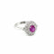 Bague 55 Bague cluster en or blanc 18k rubis diamants 58 Facettes