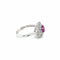Bague 55 Bague cluster en or blanc 18k rubis diamants 58 Facettes