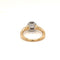 Bague 53 Solitaire - Bague en or jaune et blanc 18 k diamant coussin 58 Facettes