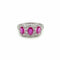 Bague 56 Bague trois pierres rubis et diamants en or 18k 58 Facettes