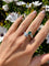 Bague 59 Vous et Moi - Bague en or blanc 18k émeraude et diamants 58 Facettes