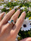 Bague 59 Vous et Moi - Bague en or blanc 18k émeraude et diamants 58 Facettes
