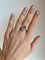 Bague 59 Vous et Moi - Bague en or blanc 18k émeraude et diamants 58 Facettes