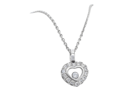 Chopard Happy Diamonds Ikoner - Hjertehalskæde i hvidguld og diamant 