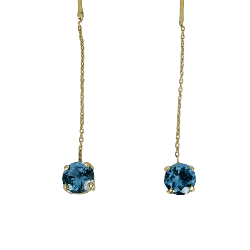 Boucles d'oreilles Boucles d'oreilles en or 18 ct et aigues-marines 58 Facettes 2512015