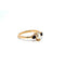 55 Golden Sparkle - Bague en or jaune, diamant poire et saphirs 58 Facettes 50491