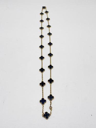 Van Cleef & Arpels Vintage Alhambra - Sautoir en or jaune et onyx 58 Facettes BO/260260
