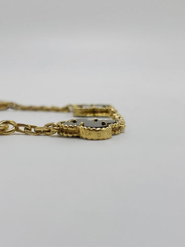 Van Cleef & Arpels Vintage Alhambra - Sautoir en or jaune et onyx 58 Facettes BO/260260