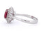 56 Bague en or blanc 18 kt avec rubis et diamants 58 Facettes AN543 (0099)