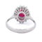 56 Bague en or blanc 18 kt avec rubis et diamants 58 Facettes AN543 (0099)