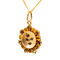 Pendentif Pendentif floral ancien en or 14k, émeraudes, grenats et strass 58 Facettes ED23C5792B6645E4A272D3C153DCF538