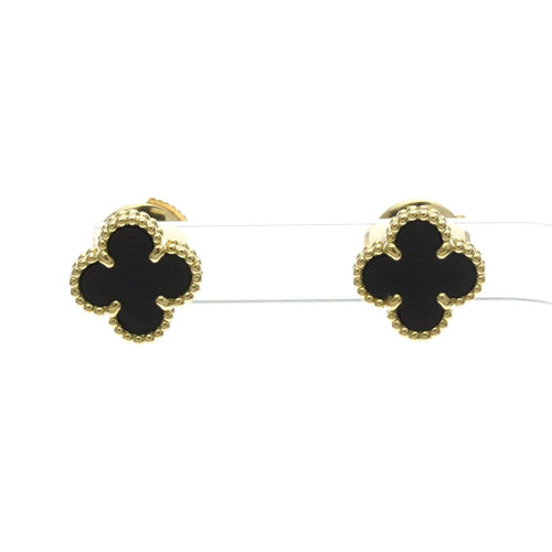 Van Cleef & Arpels-örhängen Sweet Alhambra - Örhängen i gult guld och onyx 58 Facettes gi1skk1xdw