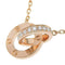 Kaulakoru Cartier Love Interlocking - 18K ruusukultainen kaulakoru ja timantit 58 Facettes lblvx3vjzf