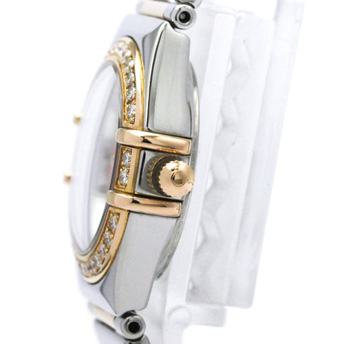 Montre Omega Constellation - Montre quartz acier, or rose et diamants 58 Facettes cfaz1xn1to