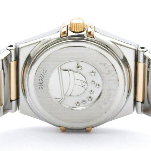 Montre Omega Constellation - Montre quartz acier, or rose et diamants 58 Facettes cfaz1xn1to
