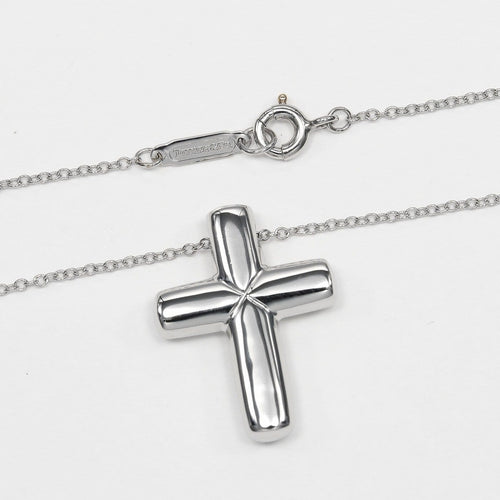 Ciondolo Tiffany & Co. - Ciondolo a croce in platino e diamanti 58 Facettes vcem0tfn0n