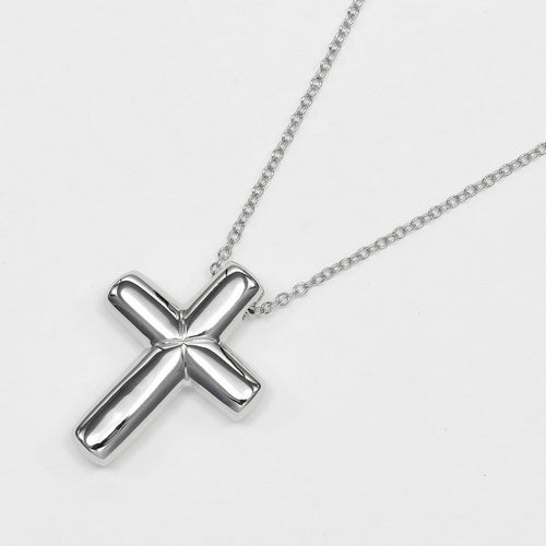 Ciondolo Tiffany & Co. - Ciondolo a croce in platino e diamanti 58 Facettes vcem0tfn0n