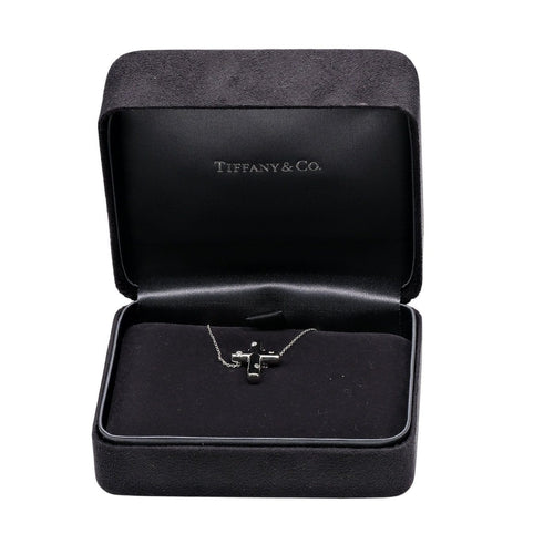 Ciondolo Tiffany & Co. - Ciondolo a croce in platino e diamanti 58 Facettes vcem0tfn0n