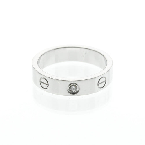 Ring 49 Cartier Love - Ehering aus 18K Weißgold und Diamant 58 Facettes uy09pyo4l2