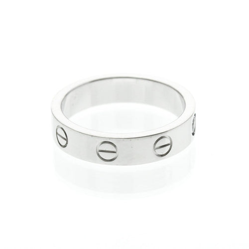 Ring 49 Cartier Love - Ehering aus 18K Weißgold und Diamant 58 Facettes uy09pyo4l2