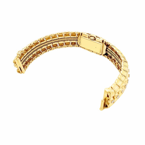 Uhr Lacloche - Geheimes Armbanduhrenmodell aus Gelbgold und Diamanten 58 Facettes 35877