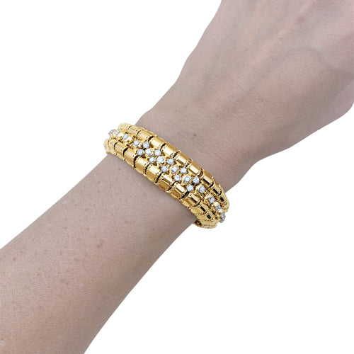 Uhr Lacloche - Geheimes Armbanduhrenmodell aus Gelbgold und Diamanten 58 Facettes 35877