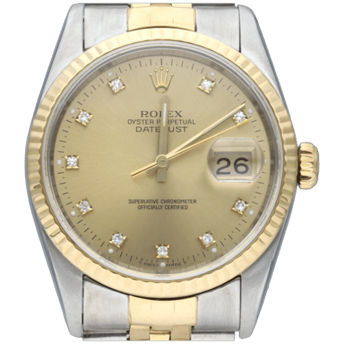 Montre Rolex Datejust - Montre 36 mm en or jaune et acier 58 Facettes MT47985
