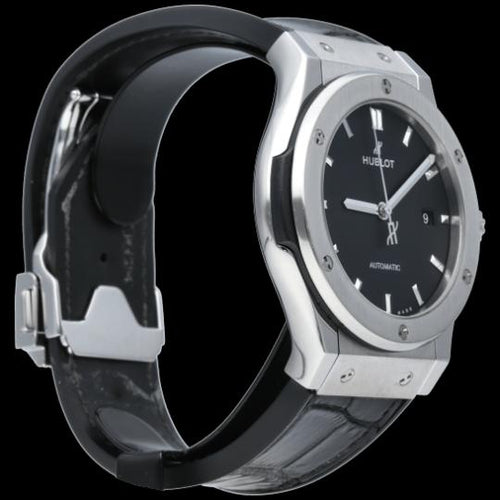 Hublot Classic Fusion Uhr - 42-mm-Uhr aus Titan 58 Facettes MT47500