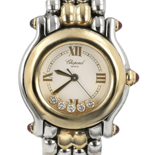 Chopard Happy Sport Mini - Montre en or jaune et acier