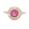 Bague 57 Anello vittoriano, oro giallo 18 kt, rubino e diamanti 58 Facettes AN694 P39 (0489)