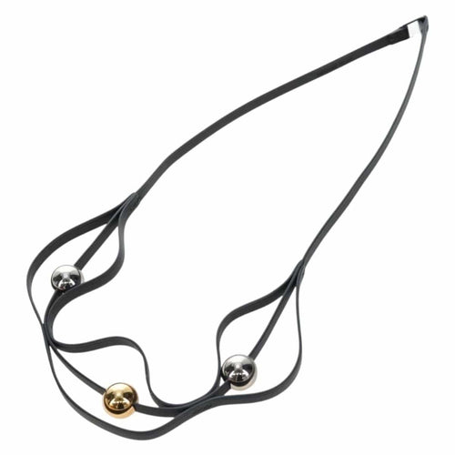 Collier Hermès Météore - Collier en cuir noir 58 Facettes it83elw5z8