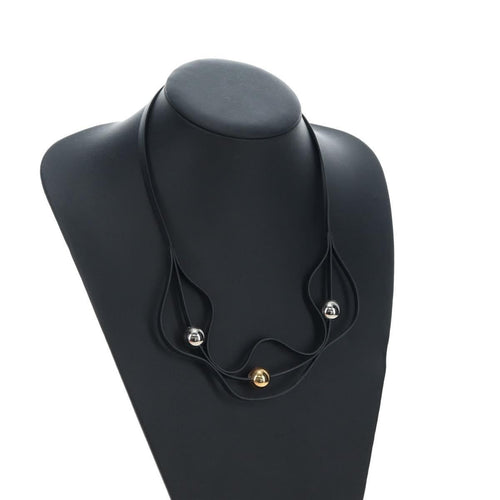 Collier Hermès Météore - Collier en cuir noir 58 Facettes it83elw5z8