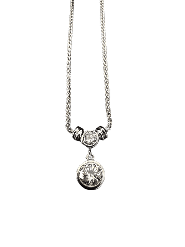 Pendentif en or blanc 18K et diamants 58 Facettes PEN40105KT