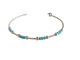 Bracelet en or blanc et turquoises 58 Facettes 01089
