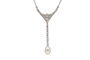 Collier ancien en platine, diamants et perle 58 Facettes 13417