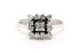 55 Bague contemporaine en or blanc 18 carats et diamants 58 Facettes 22591