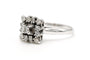 55 Bague contemporaine en or blanc 18 carats et diamants 58 Facettes 22591