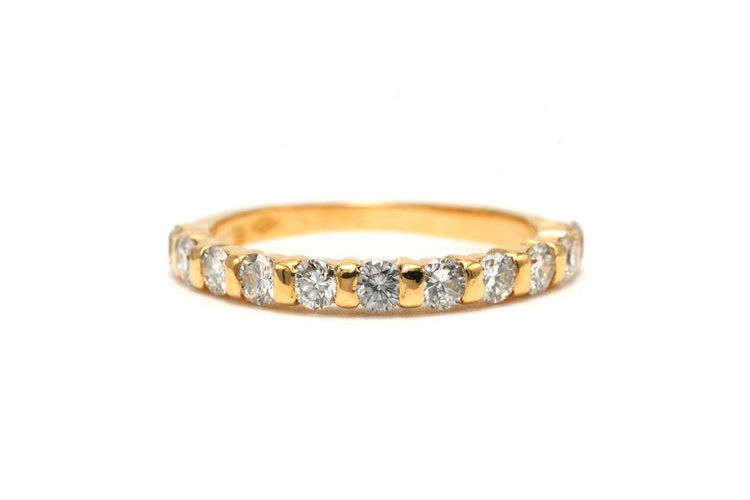 54 Alliance demi-américaine en or jaune 18 carats et diamants 58 Facettes 22695