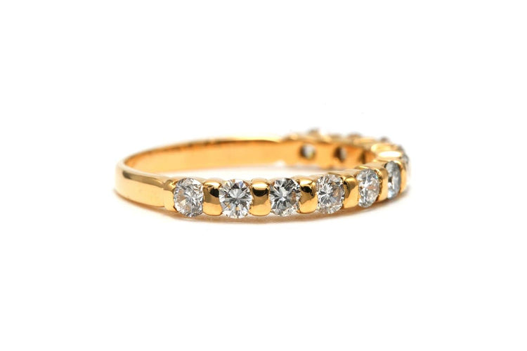54 Alliance demi-américaine en or jaune 18 carats et diamants 58 Facettes 22695