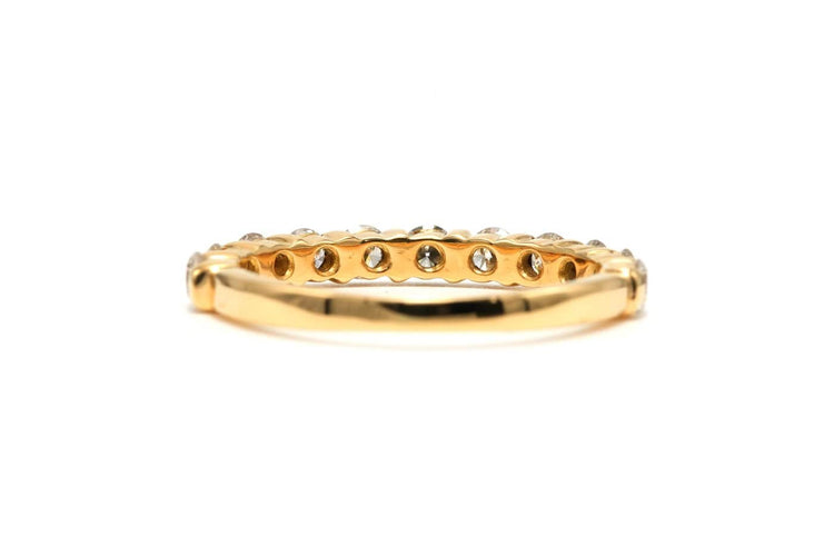 54 Alliance demi-américaine en or jaune 18 carats et diamants 58 Facettes 22695