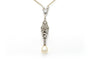 Art Déco - Collier en or blanc, platine, perles et diamants 58 Facettes 22778