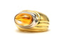 53 Bague contemporaine en or jaune et blanc 18 carats sertie d'une citrine 58 Facettes 22699