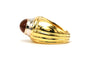 53 Bague contemporaine en or jaune et blanc 18 carats sertie d'une citrine 58 Facettes 22699