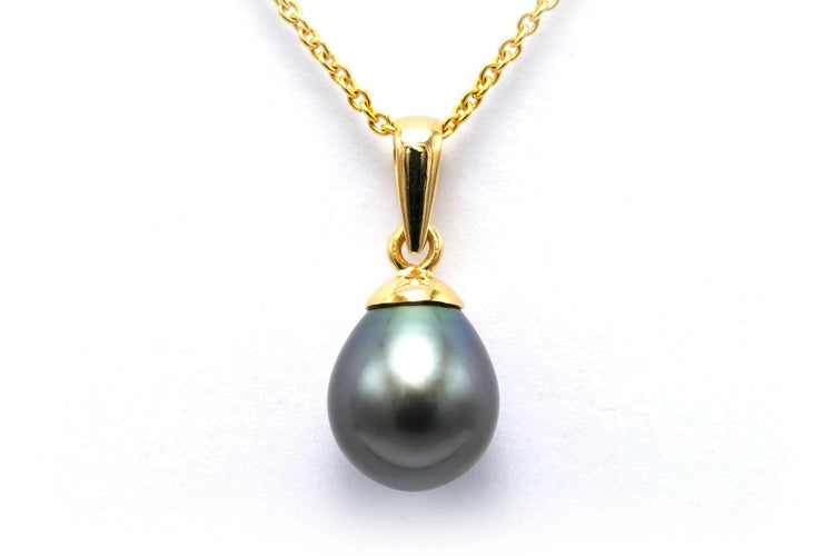 Pendentif contemporain en or jaune 18 carats et perle de Tahiti 58 Facettes 22755