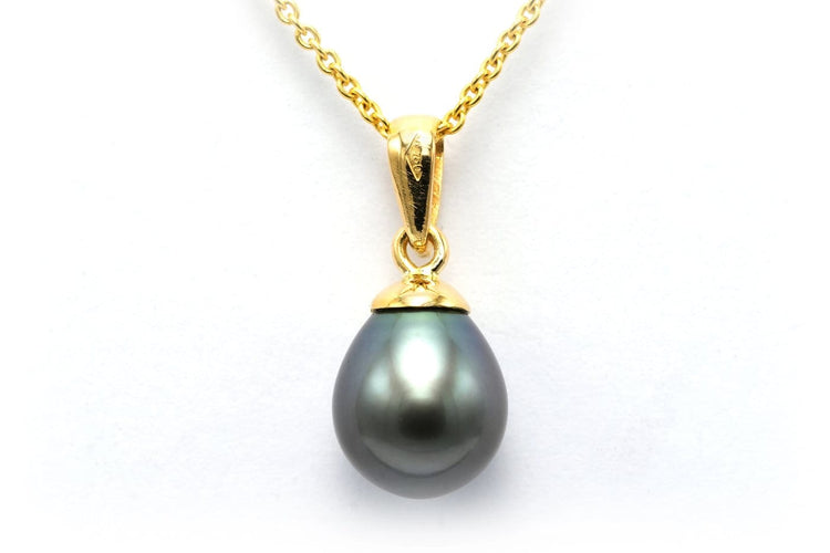 Pendentif contemporain en or jaune 18 carats et perle de Tahiti 58 Facettes 22755