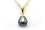 Pendentif contemporain en or jaune 18 carats et perle de Tahiti 58 Facettes 22755