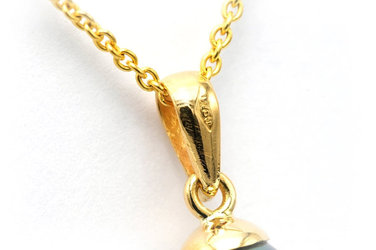 Pendentif contemporain en or jaune 18 carats et perle de Tahiti 58 Facettes 22755