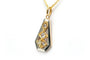 Pendentif Art déco en or jaune et blanc 18 carats et strass 58 Facettes B735