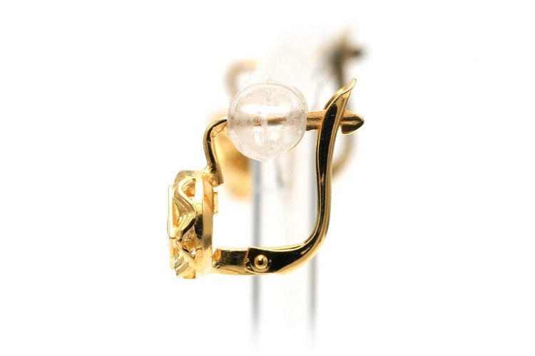 Art déco - Boucles d'oreilles en or jaune 18 carats et strass 58 Facettes B749